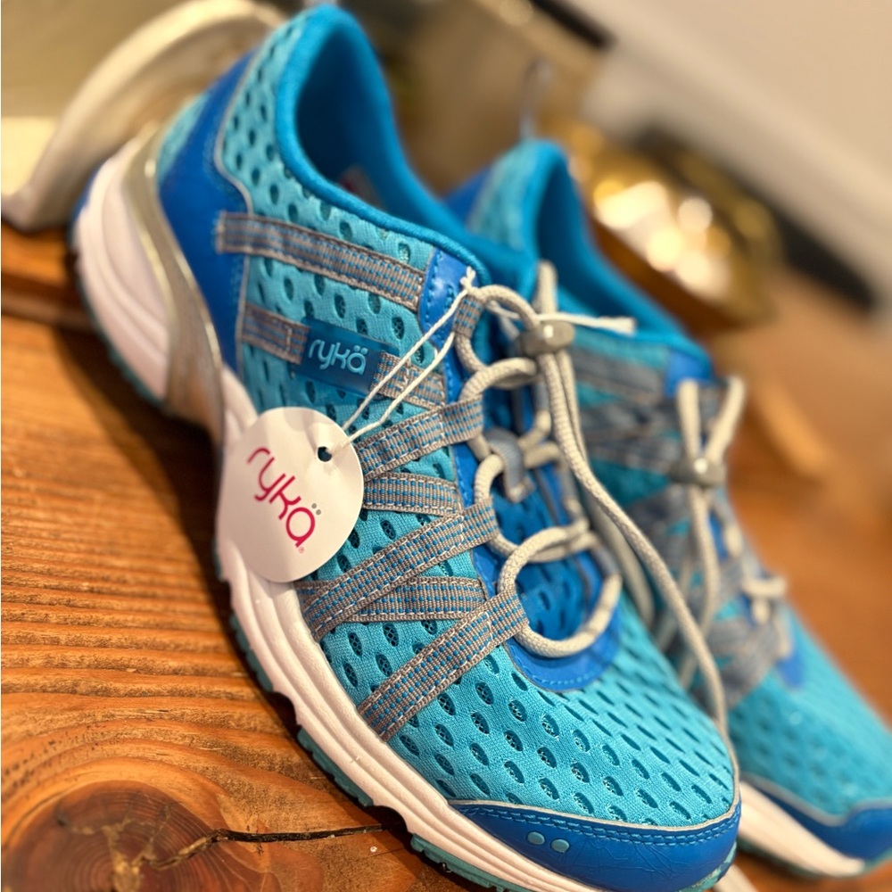 Ryka Aqua and Gray Sneakers